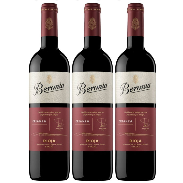 Beronia Crianza Rotwein Wein trocken Rioja Spanien (3 x 0,75l) - Versanel -