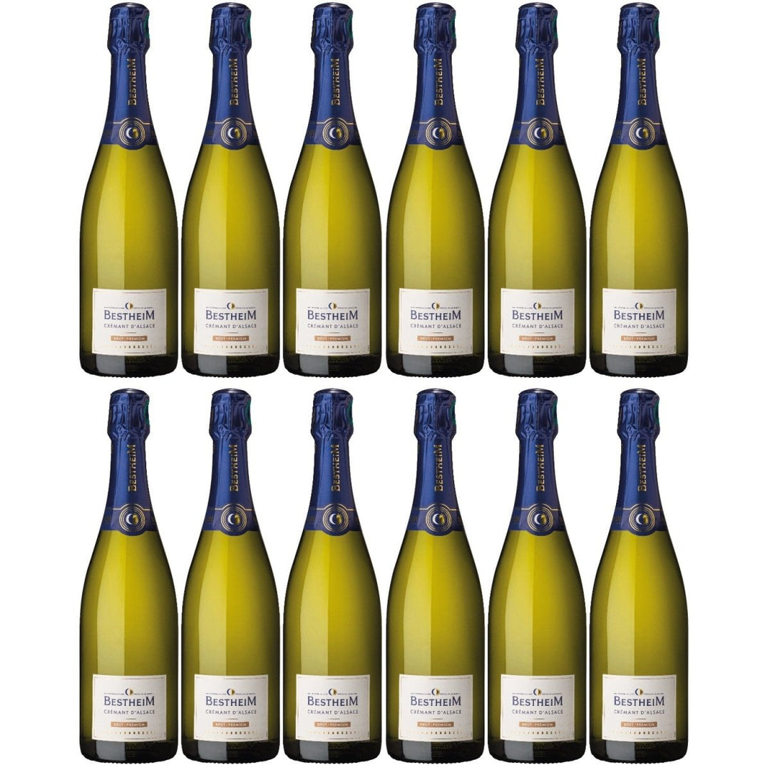 Bestheim Crémant d'Alsace Brut Schaumwein trocken Frankreich (12 x 0,75l) - Versanel -