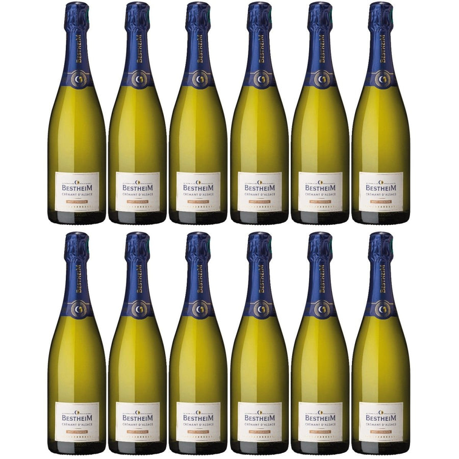 Bestheim Crémant d'Alsace Brut Schaumwein trocken Frankreich (12 x 0,75l) - Versanel -