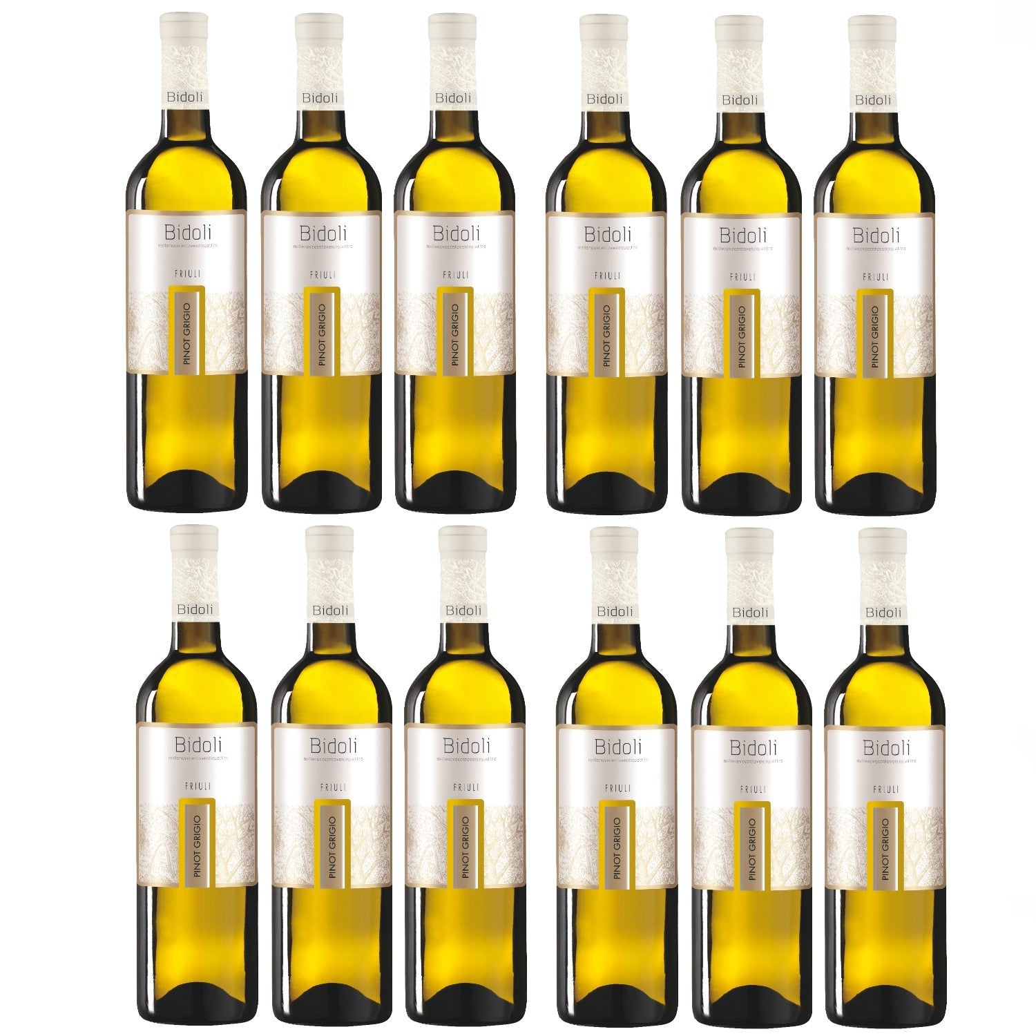 Bidoli Vini Pinot Grigio DOC Friuli Grave Weißwein Wein trocken Italien (12 x 0.75l) - Versanel -