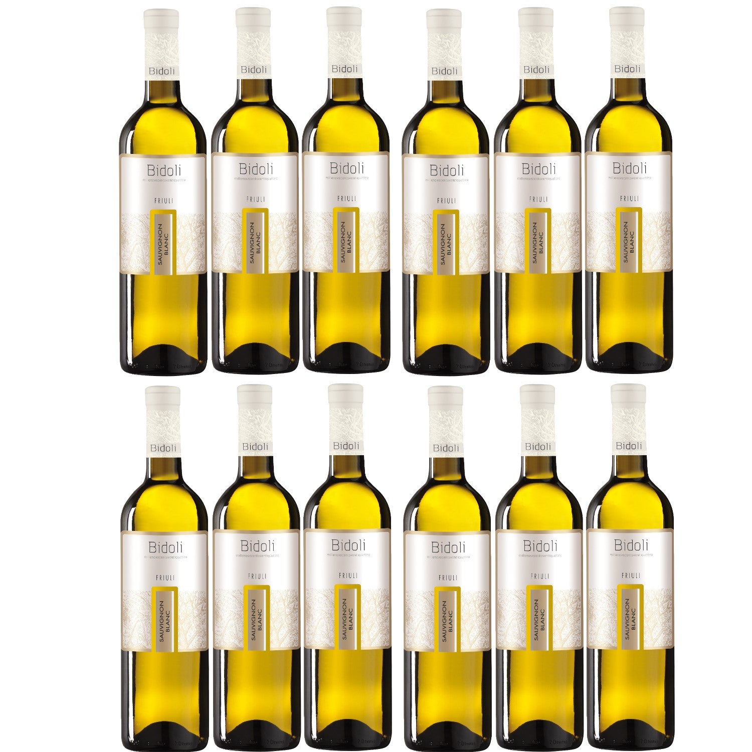Bidoli Vini Sauvignon Blanc DOC Friuli Grave Weißwein Wein trocken Italien (12 x 0.75l) - Versanel -