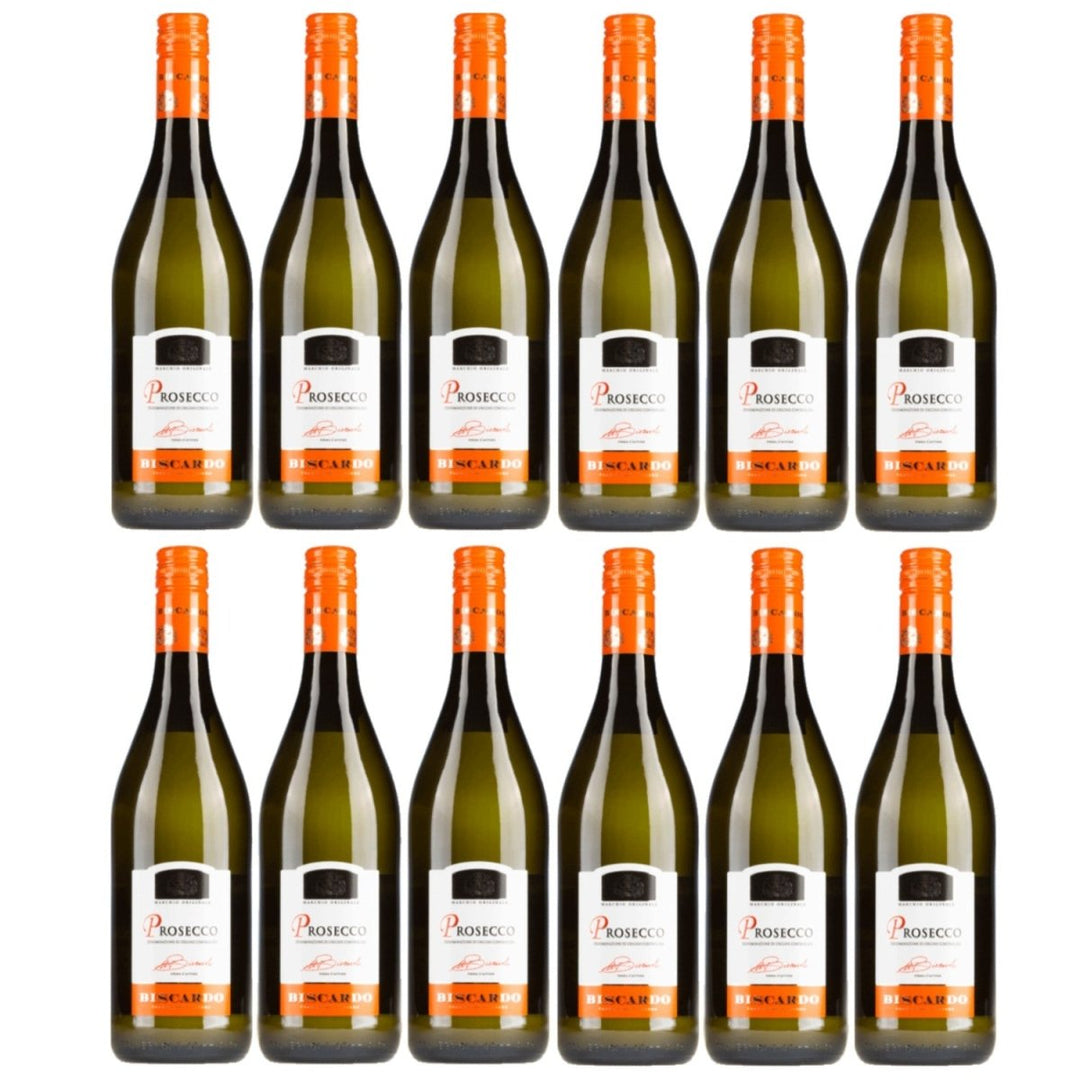 Biscardo Vini MBM Prosecco Frizzante DOC Schaumwein Wein Trocken Italien (12 x 0,75l) - Versanel -
