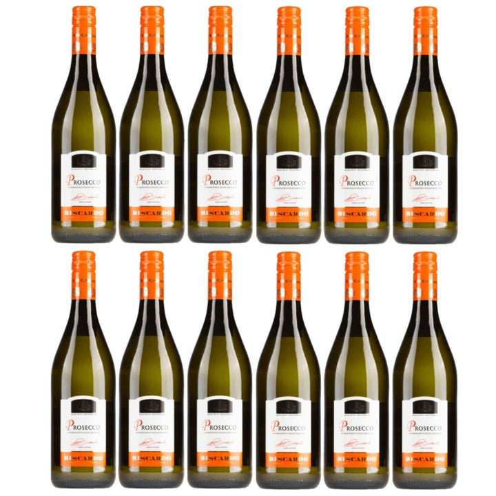 Biscardo Vini MBM Prosecco Frizzante DOC Schaumwein Wein Trocken Italien (12 x 0,75l) - Versanel -