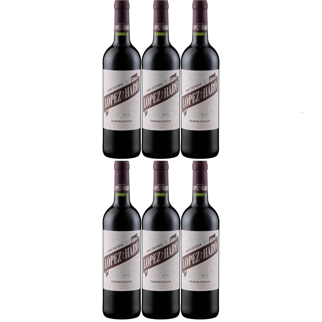 Bodega Classica Hacienda López de Haro Tempranillo DOCa Rotwein Wein Trocken Spanien (6 x 0.75l) - Versanel -