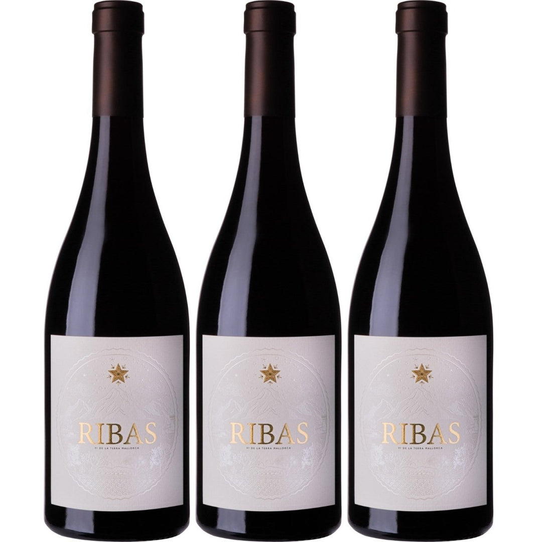 Bodegas Ribas Negre Rotwein Wein trocken Bio Mallorca Spanien (3 Flaschen) - Versanel -