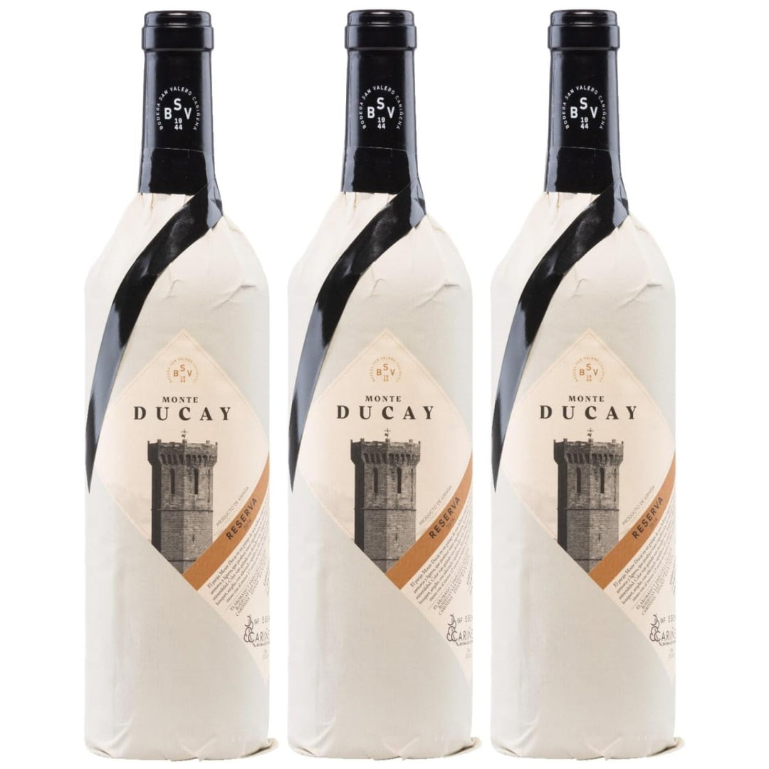 Bodegas San Valero Monte Ducay Reserva Pergamino Vegan Rotwein Wein Trocken Spanien (3 x 0,75l) - Versanel -