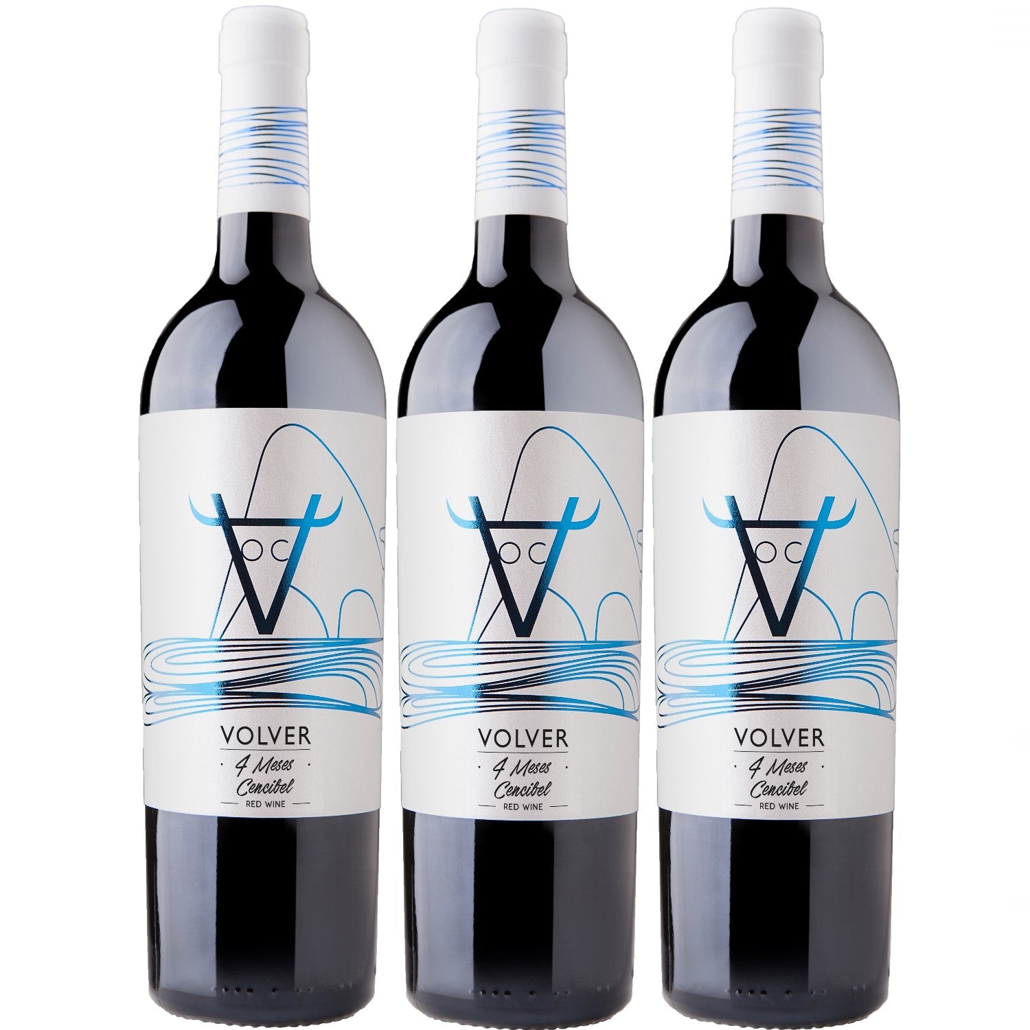 Bodegas Volver 4 Meses Cencibel Vdt Castilla Rotwein Wein trocken Spanien (3 x 0.75l) - Versanel -