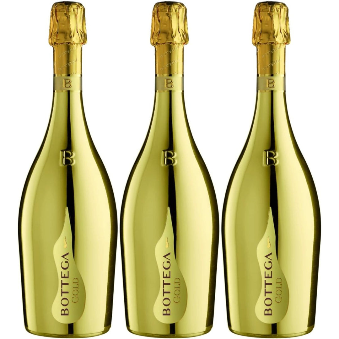 Bottega Gold Prosecco Spumante Brut DOC Schaumwein Italien (3 x 0,75l) - Versanel -