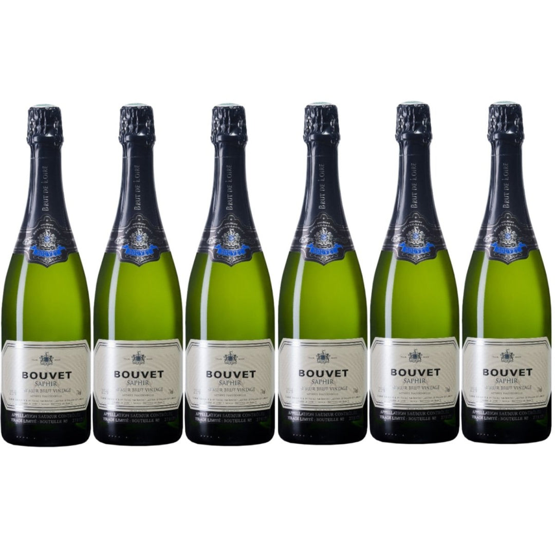 Bouvet Saphir Saumur Brut Vintage blanc weiß Schaumwein vegan Frankreich (6 x 0,75 l) - Versanel -