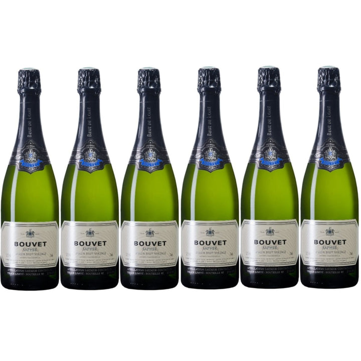Bouvet Saphir Saumur Brut Vintage blanc weiß Schaumwein vegan Frankreich (6 x 0,75 l) - Versanel -