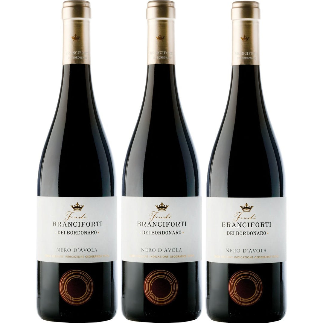 Branciforti dei Bordonaro Nero d´Avola Terre Siciliane IGT Rotwein Wein Italien (3 x 0,75l) - Versanel -