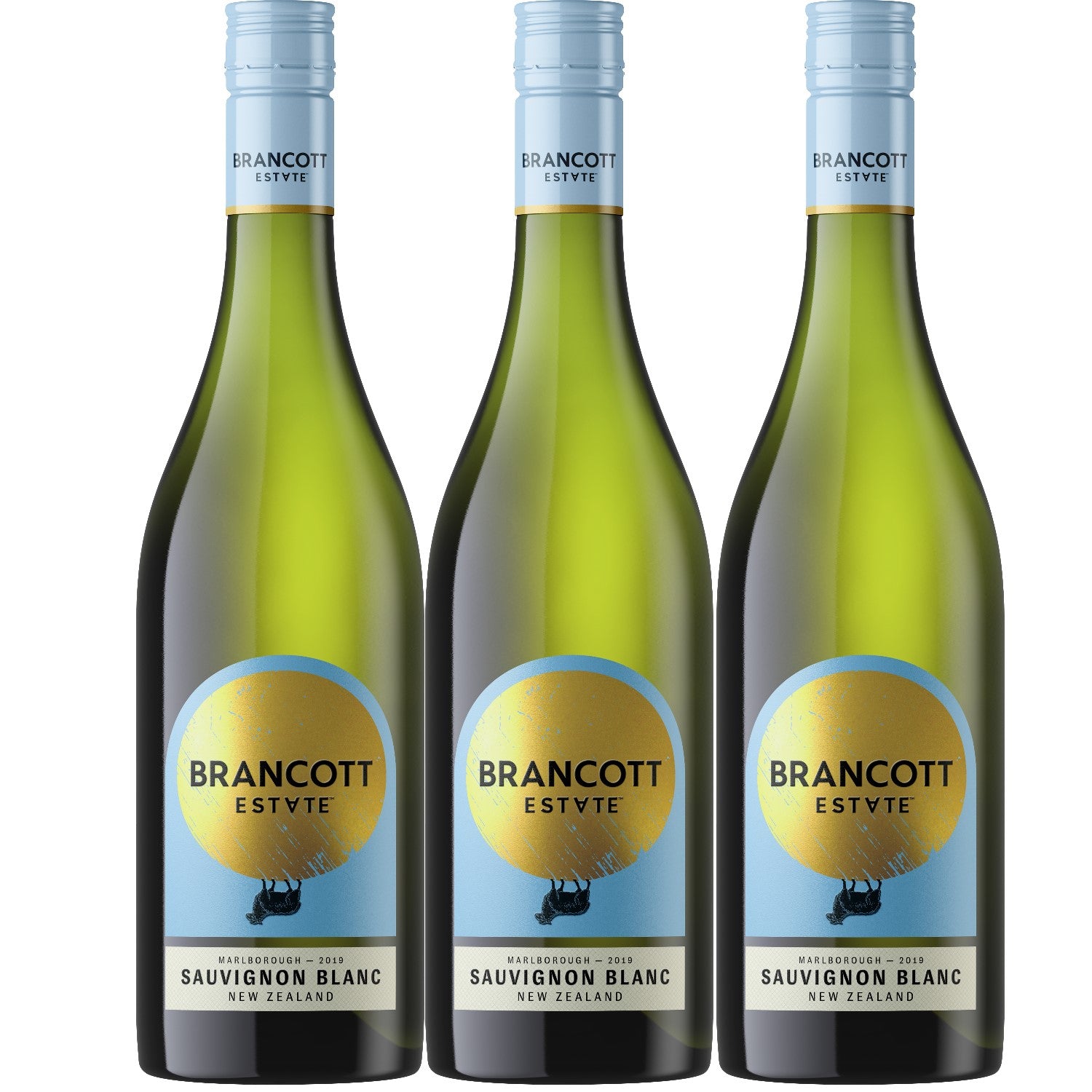 Brancott Estate Sauvignon Blanc Weißwein Wein trocken Neuseeland (3 x 0.75l) - Versanel -
