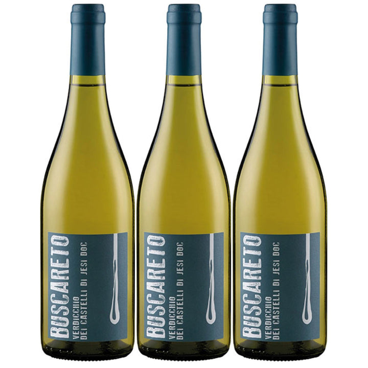 Buscareto Verdicchio dei Castelli di Jesi Weißwein Wein Trocken DOC Italien I Visando Paket (3 x 0,75l) - Versanel -