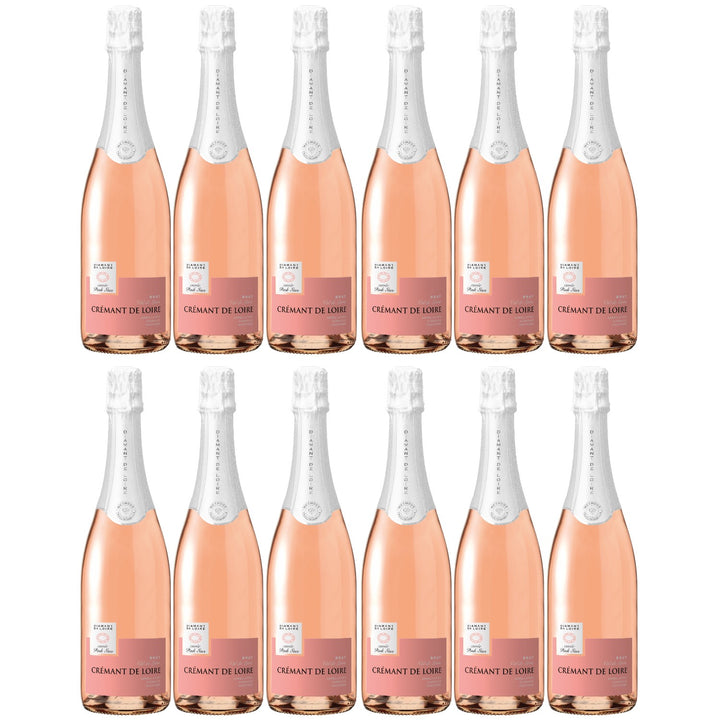 Diamant de Loire Brut Rosé Crémant de Loire Rosé Schaumwein trocken Frankreich (12 x 0,75l)