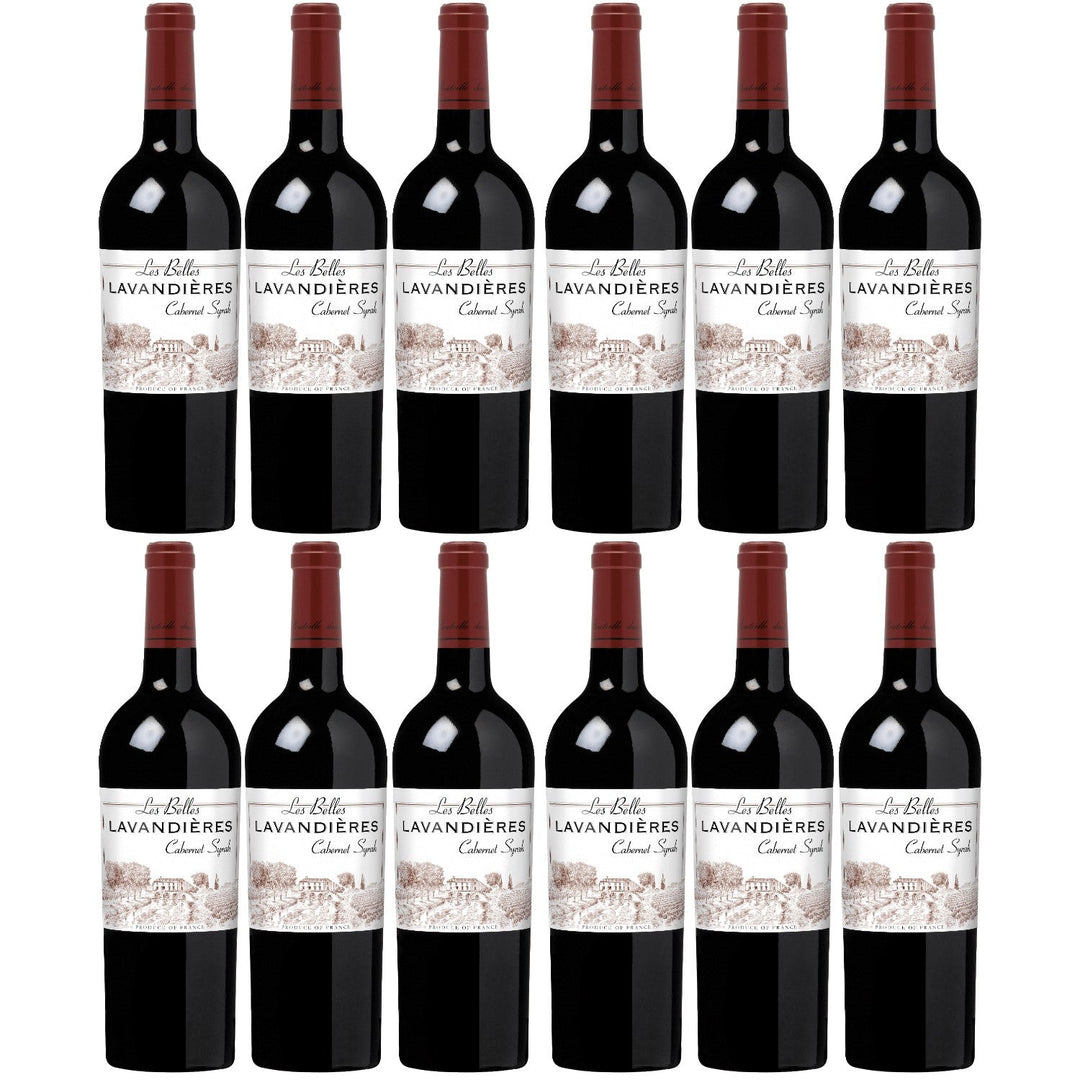 Cabernet-Syrah Les Belles Lavandières Pays d'Oc IGP Rotwein Wein trocken Frankreich I Visando Paket (12 x 0,75l) - Versanel -