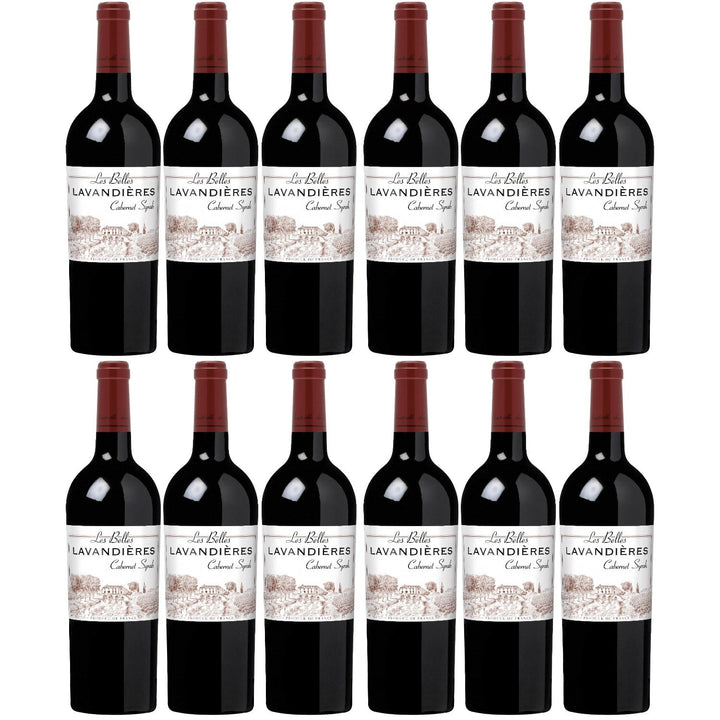 Cabernet-Syrah Les Belles Lavandières Pays d'Oc IGP Rotwein Wein trocken Frankreich I Visando Paket (12 x 0,75l) - Versanel -