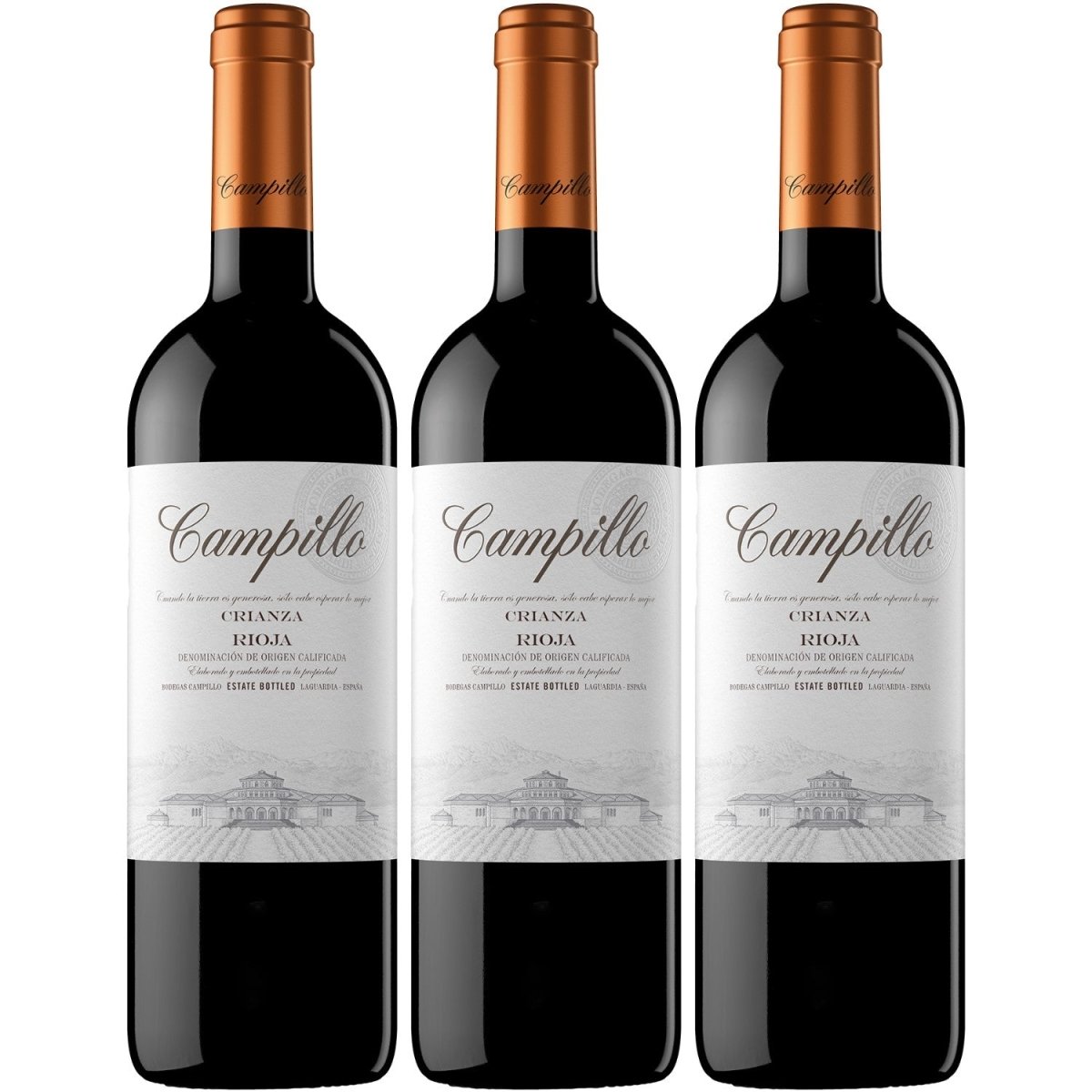 Campillo Crianza Rotwein Wein trocken Spanien ( 3 x 0,75l ) - Versanel -