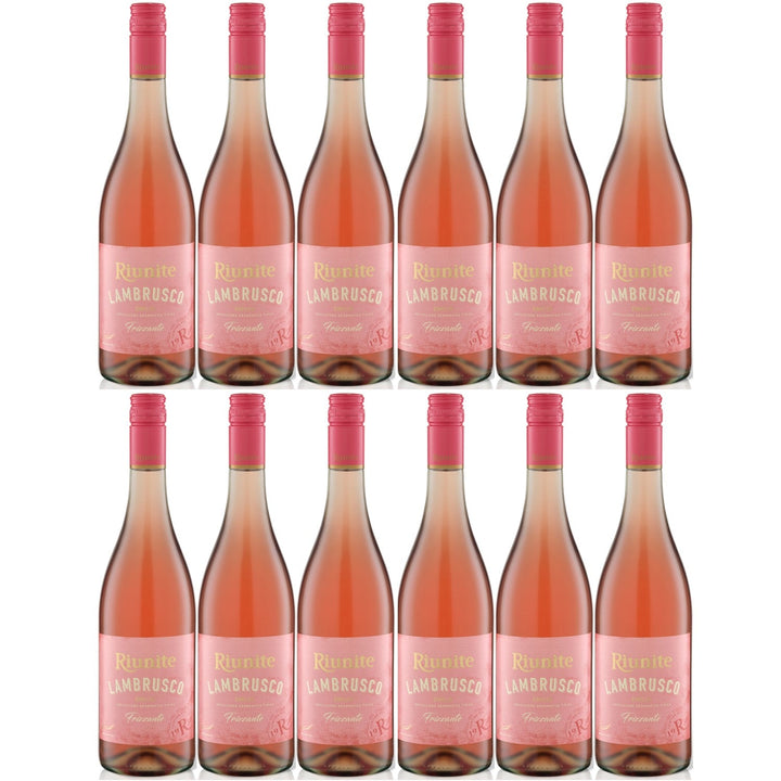 Cantine Riunite Lambrusco Emilia IGT Rosato Roséwein Wein Lieblich Italien (12 x 0.75l) - Versanel -