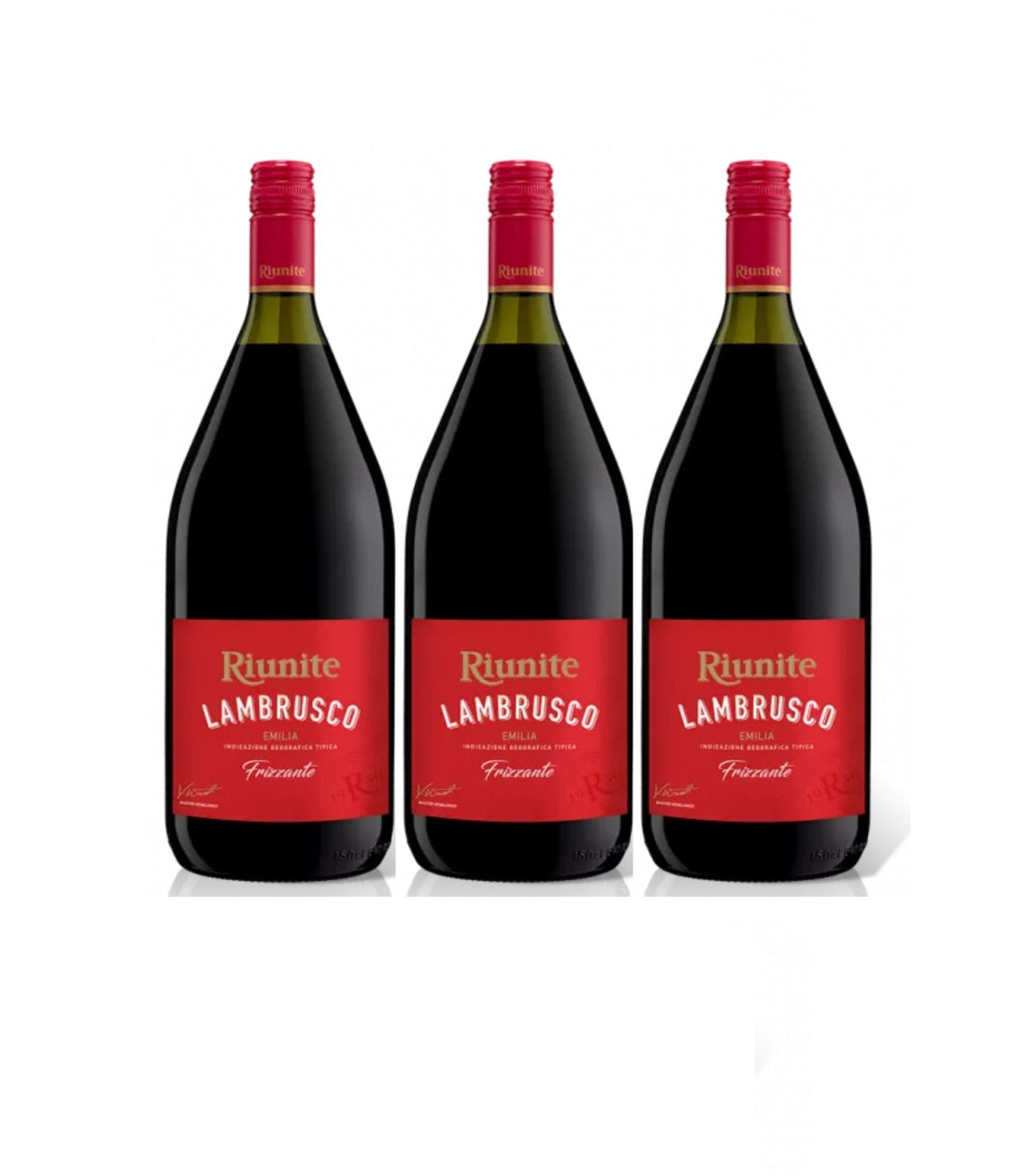 Cantine Riunite Lambrusco Emilia IGT Rosso Rotwein Wein Lieblich Italien (3 x 1.5l) - Versanel -