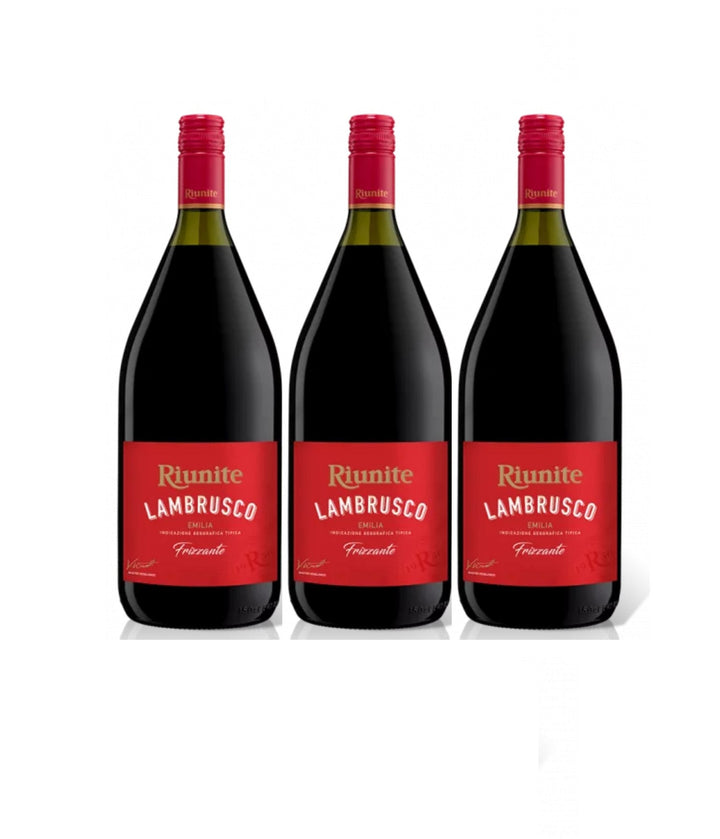 Cantine Riunite Lambrusco Emilia IGT Rosso Rotwein Wein Lieblich Italien (3 x 1.5l) - Versanel -