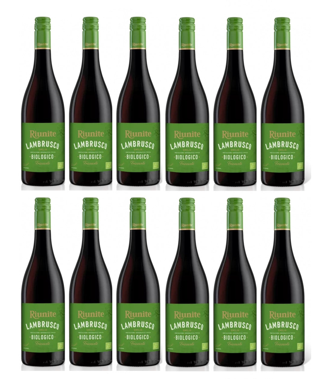 Cantine Riunite Lambrusco Rosso Rotwein Wein Lieblich Italien (12 x 0.75l) - Versanel -