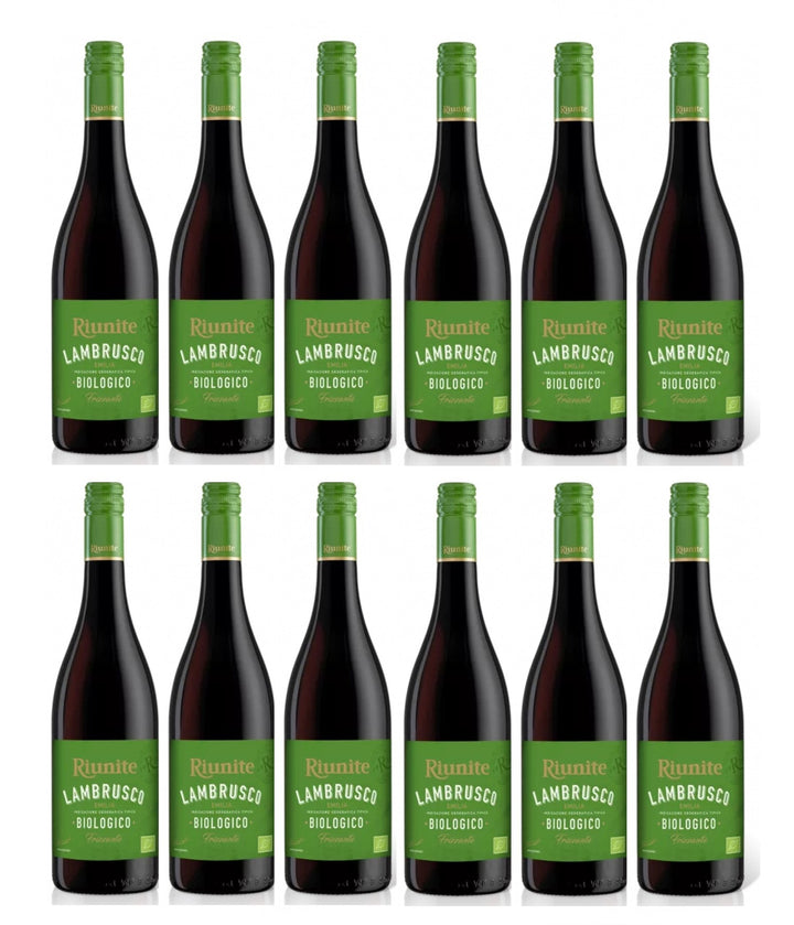 Cantine Riunite Lambrusco Rosso Rotwein Wein Lieblich Italien (12 x 0.75l) - Versanel -