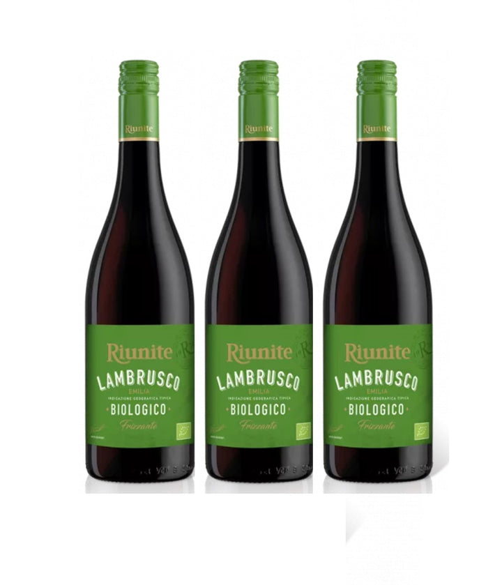 Cantine Riunite Lambrusco Rosso Rotwein Wein Lieblich Italien (3 x 0.75l) - Versanel -