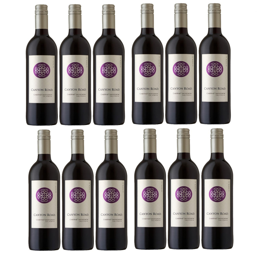 Canyon Road Cabernet Sauvignon Rotwein Wein halbtrocken Kalifornien (12 x 0.75l) - Versanel -