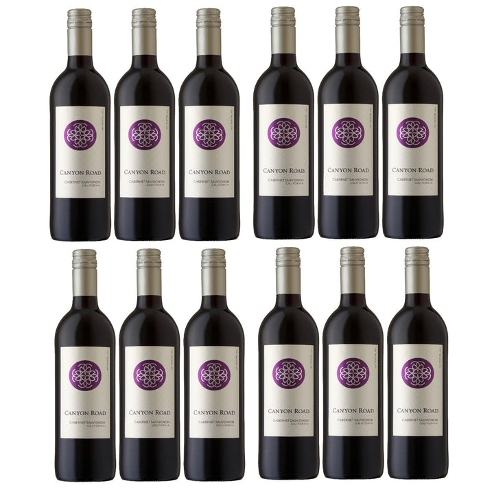 Canyon Road Cabernet Sauvignon Rotwein Wein halbtrocken Kalifornien (12 x 0.75l) - Versanel -