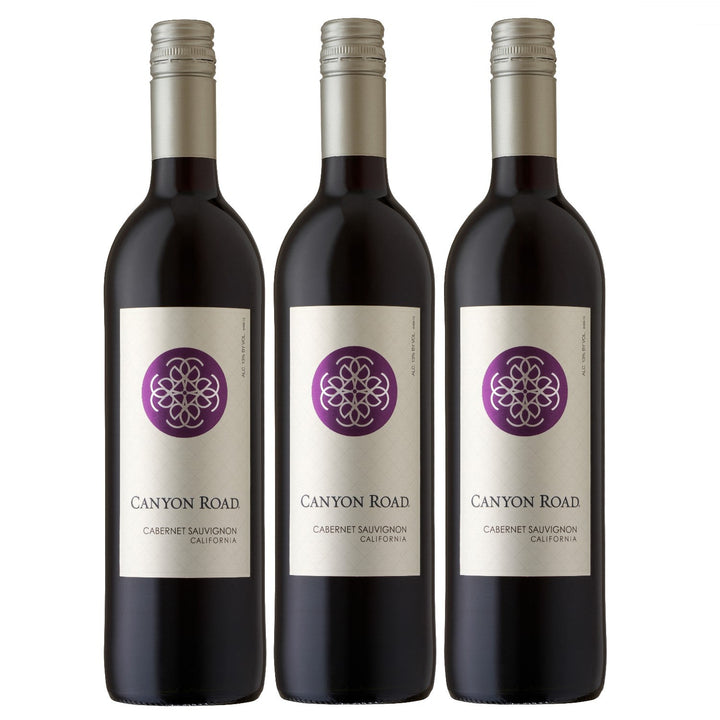 Canyon Road Cabernet Sauvignon Rotwein Wein halbtrocken Kalifornien (3 x 0.75l) - Versanel -