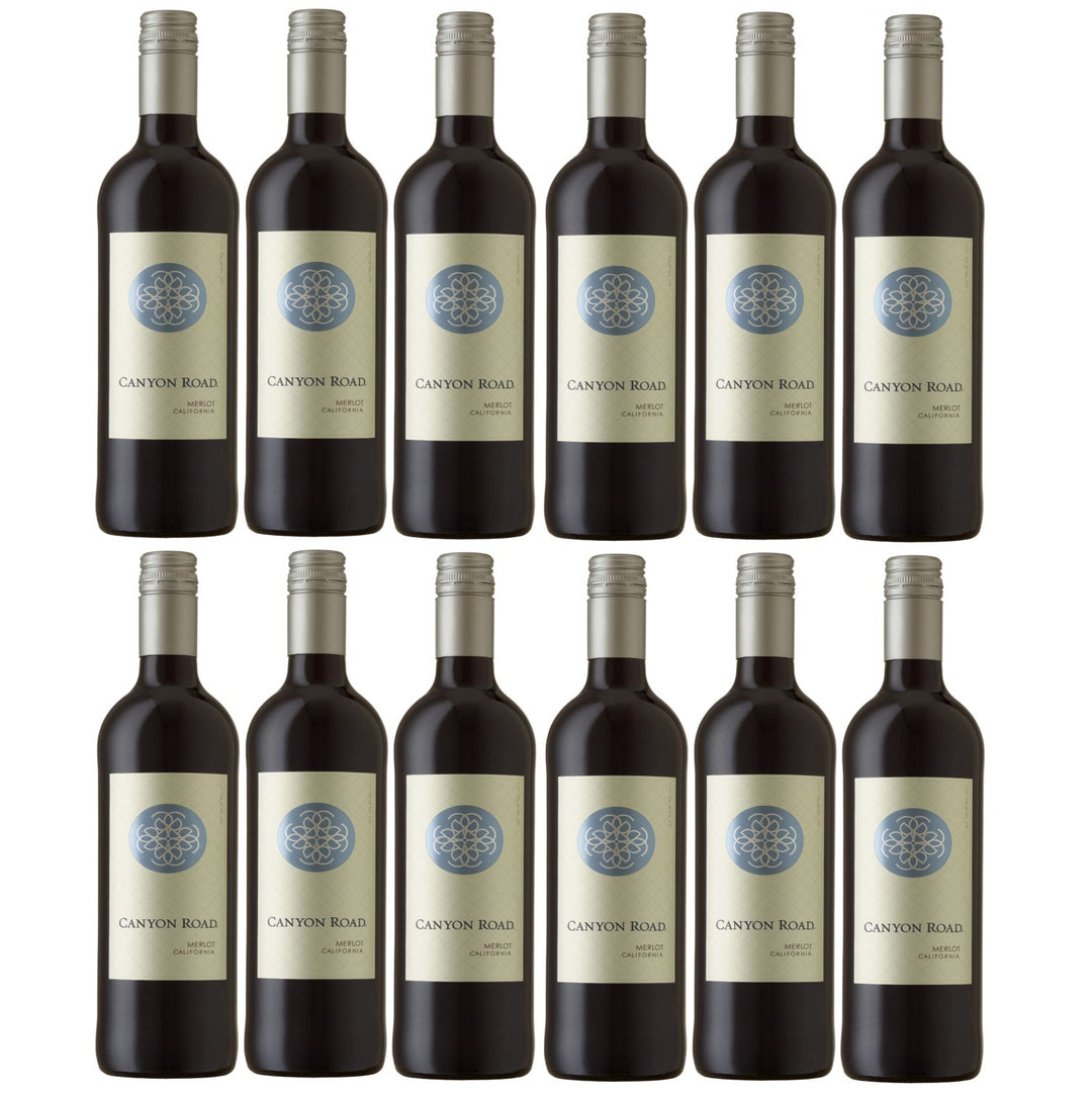 Canyon Road Merlot Rotwein Wein halbtrocken Kalifornien (12 x 0.75l) - Versanel -