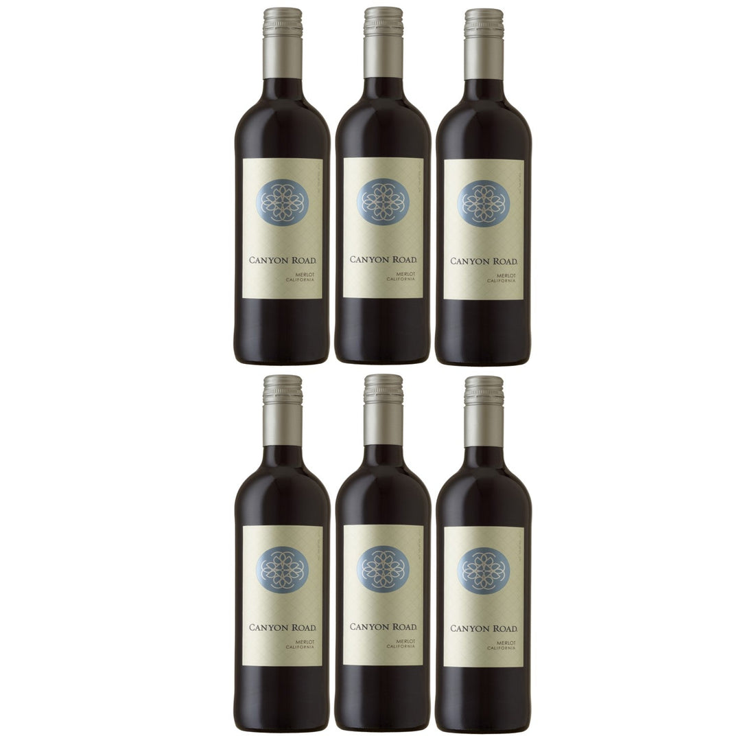 Canyon Road Merlot Rotwein Wein halbtrocken Kalifornien (6 x 0.75l) - Versanel -