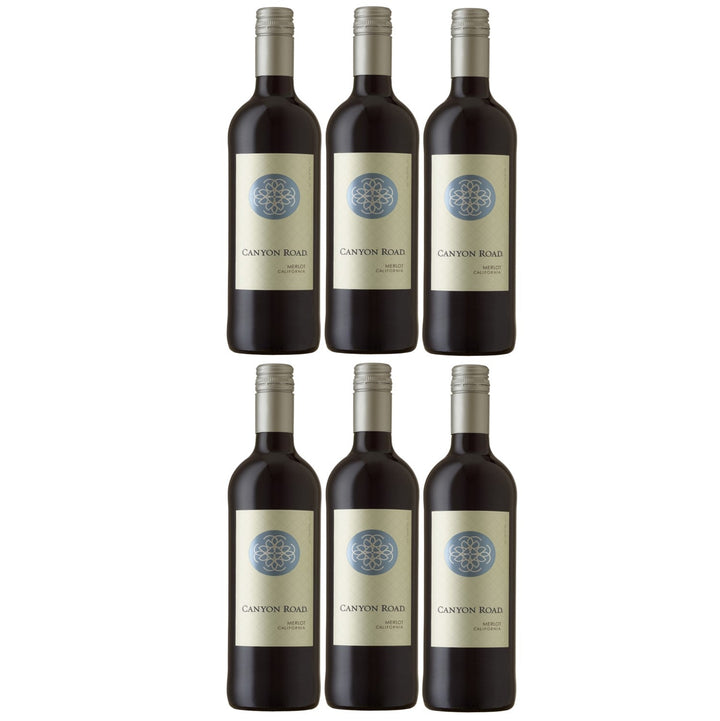 Canyon Road Merlot Rotwein Wein halbtrocken Kalifornien (6 x 0.75l) - Versanel -