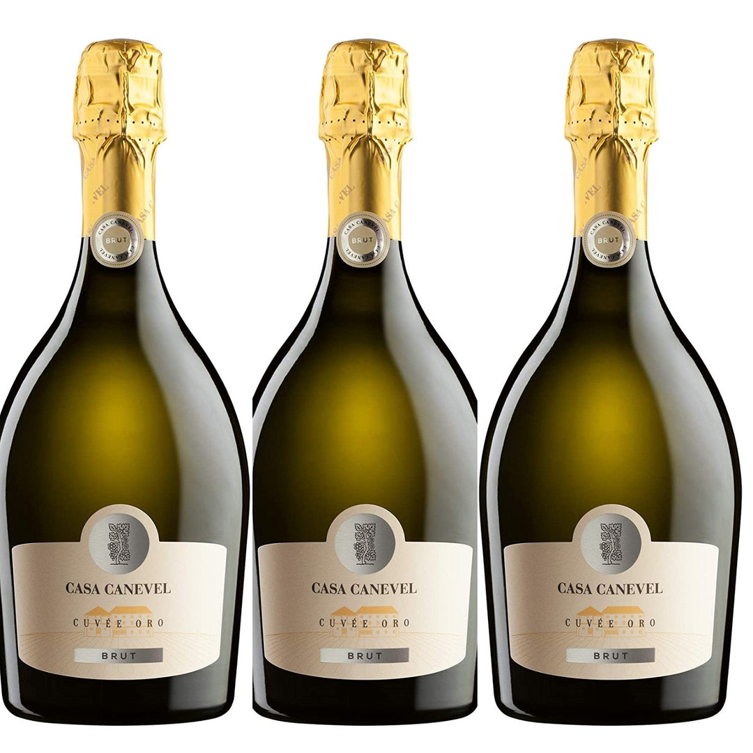 Casa Canevel Cuvée Oro Spumante Brut Prosecco Schaumwein Italien (3 x 0.75l) - Versanel -