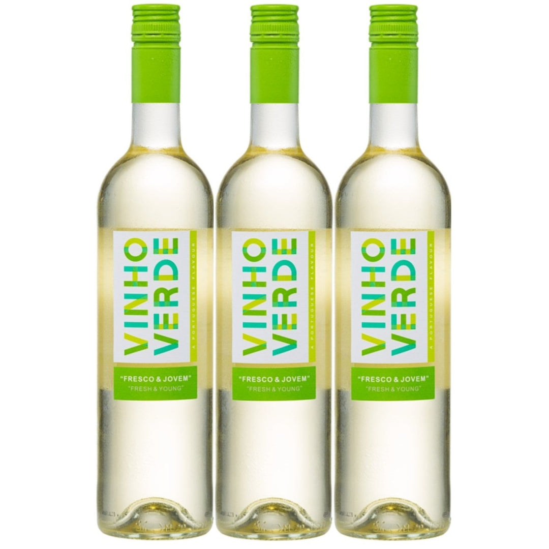 Casa de Vila Nova Fresco & Jovem Vinho Verde Branco Weißwein Wein trocken Portugal I FeinWert Paket (3 x 0,75l) - Versanel -