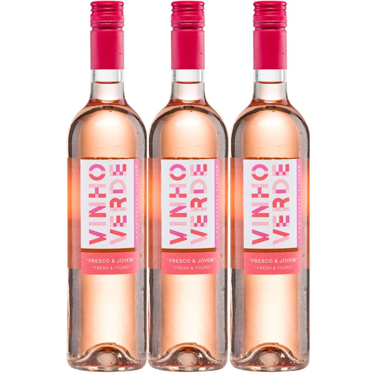 Casa de Vila Nova Fresco & Jovem Vinho Verde Roséwein Wein trocken Portugal I FeinWert Paket (3 x 0,75l) - Versanel -