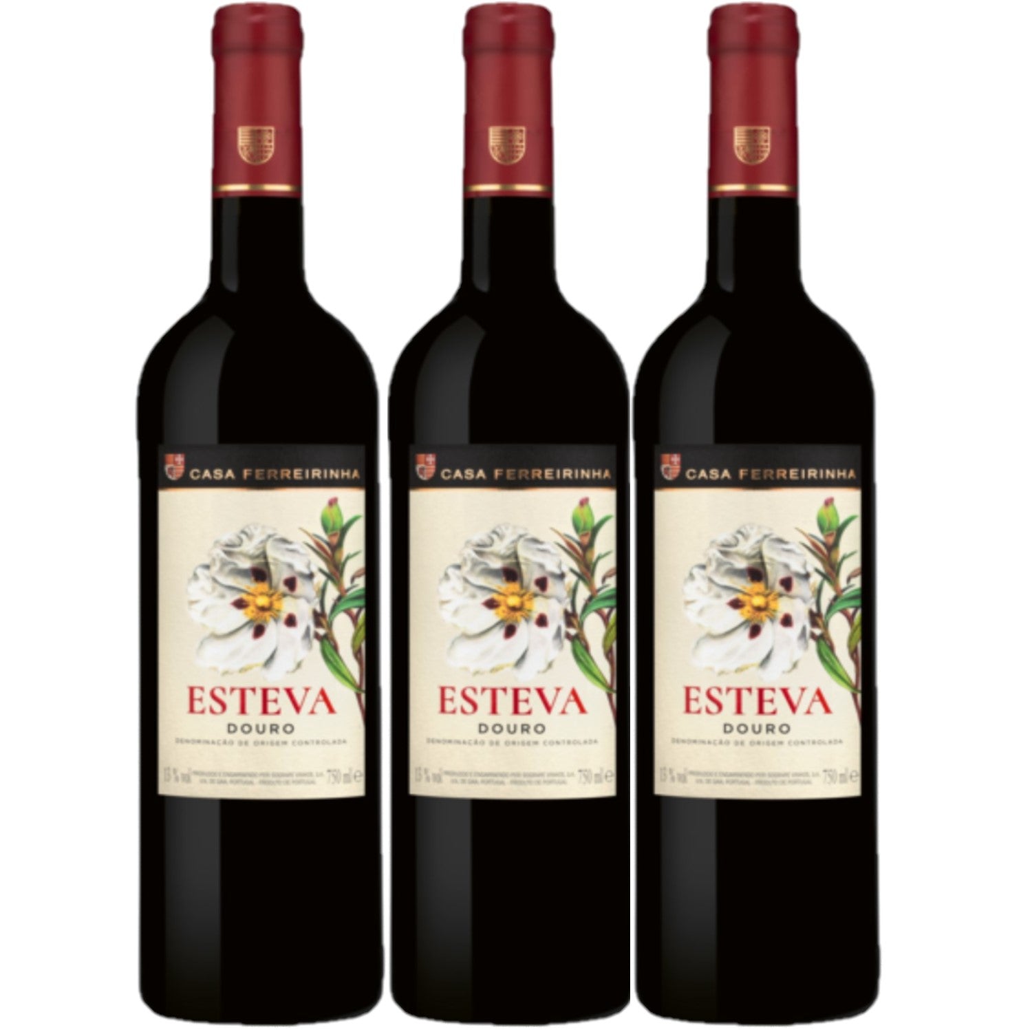 Casa Ferreirinha Esteva Douro Rotwein portugiesischer Wein trocken DOP Portugal (3 x 0.75l) - Versanel -
