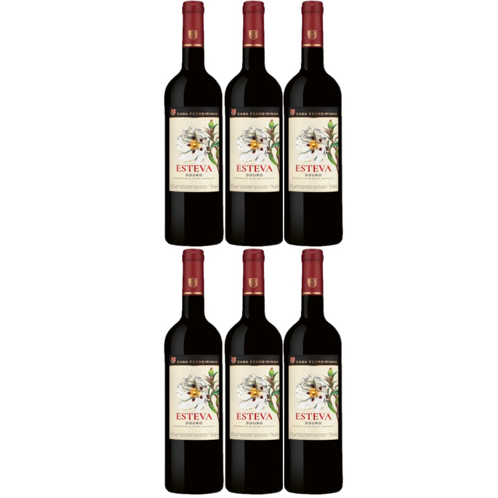 Casa Ferreirinha Esteva Douro Rotwein portugiesischer Wein trocken DOP Portugal (6 x 0.75l) - Versanel -