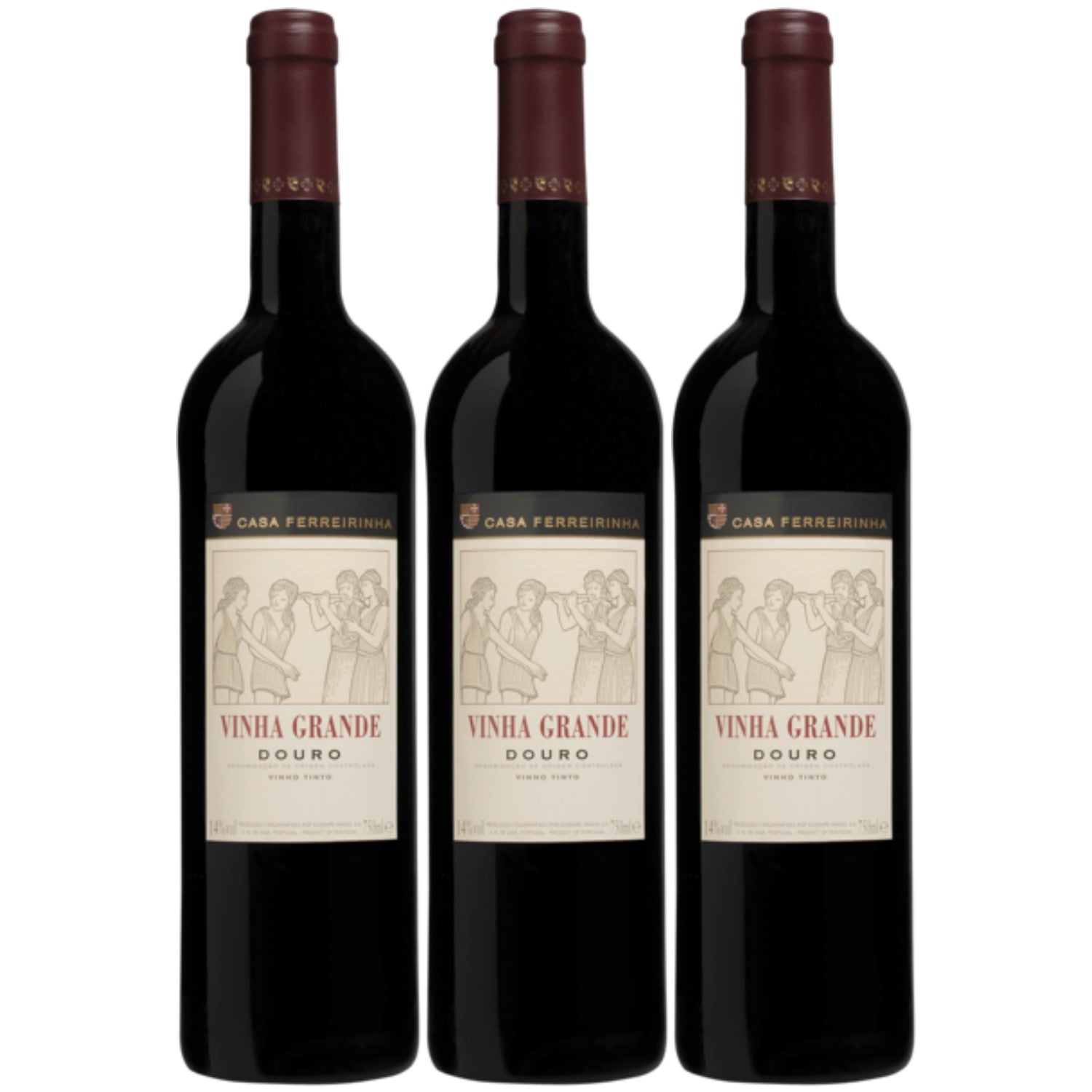 Casa Ferreirinha Vinha Grande Douro Rotwein Wein trocken DOP Portugal (3 x 0.75l) - Versanel -