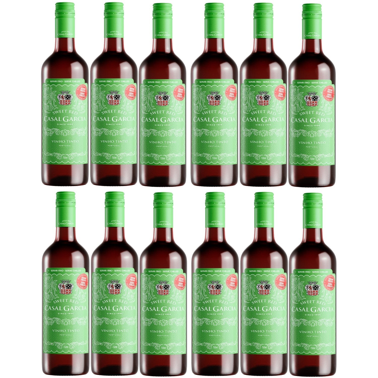 Casal Garcia Sweet Red Rotwein Wein süß Portugal (12 x 0.75l) - Versanel -