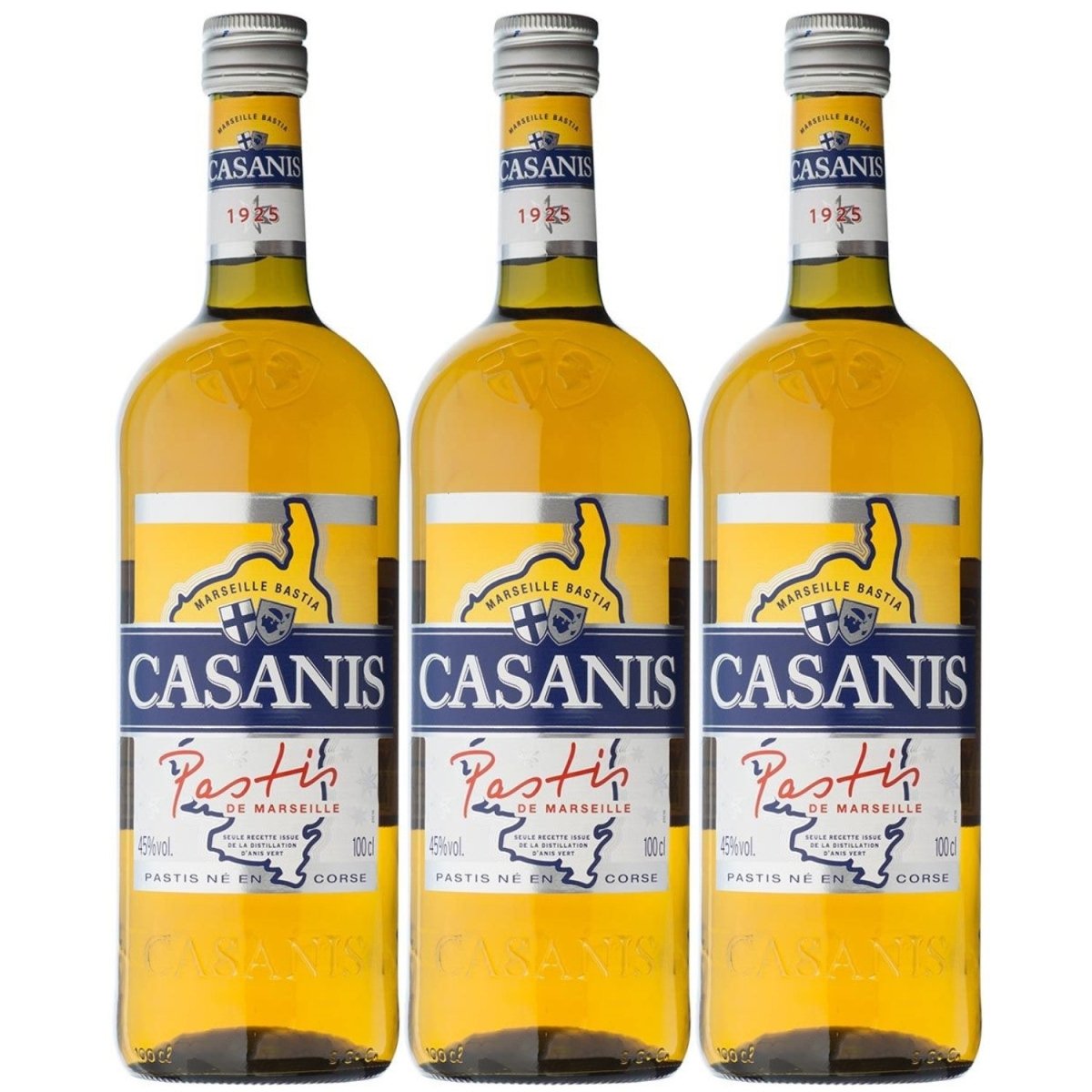 Casanis Le Pastis de Marseille Anisschnaps Frankreich (3 x 1,0l) - Versanel -