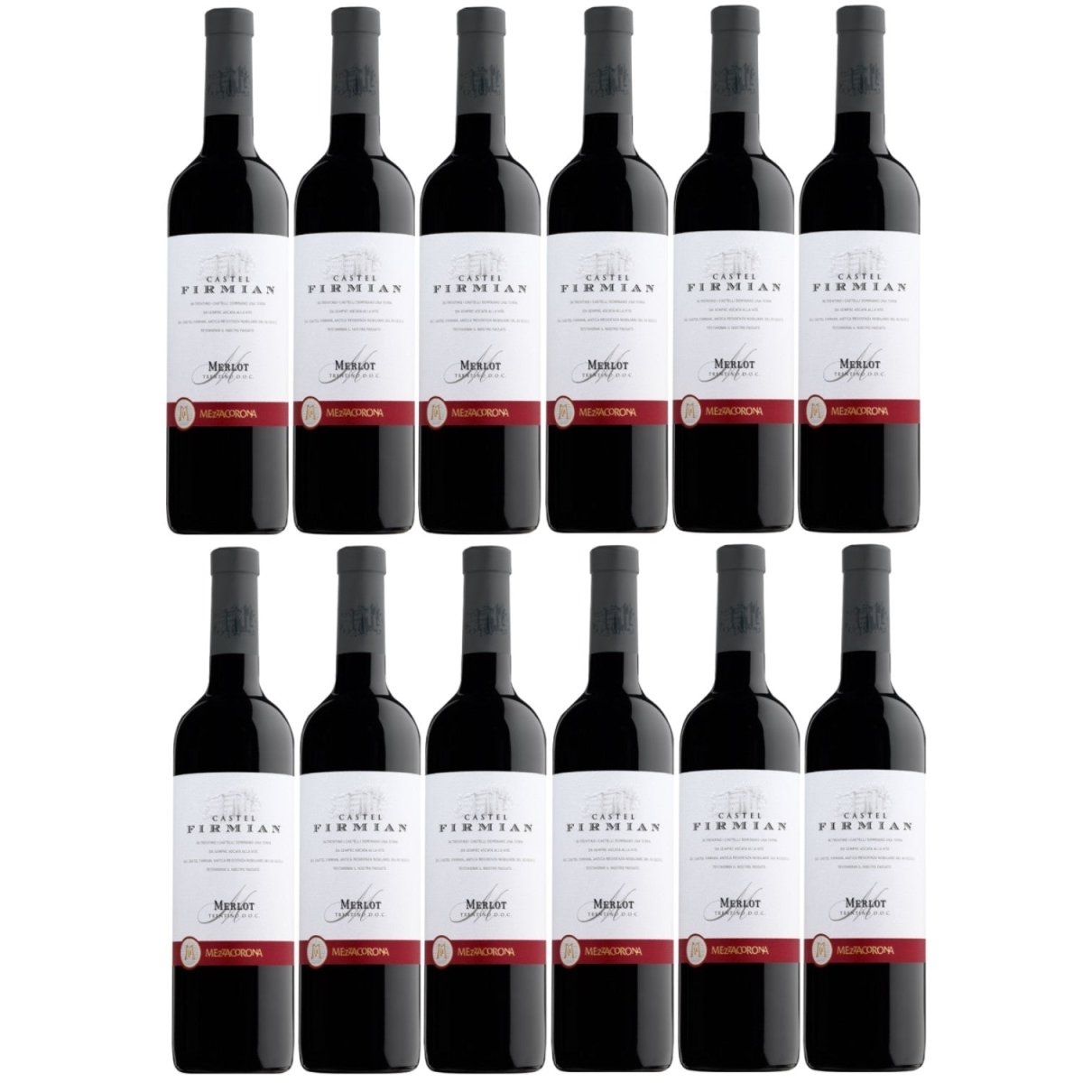 Castel Firmian Merlot Trentino DOC Rotwein Wein trocken Italien I Visando Paket (12 Flaschen) - Versanel -