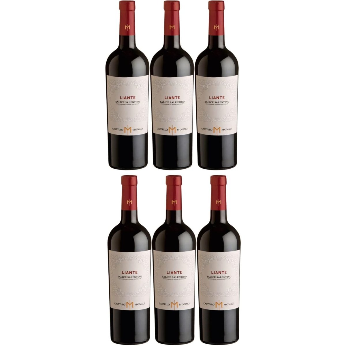 Castello Monaci Liante Salice Salentino DOC Rotwein Wein trocken Italien (6 x 0,75l) - Versanel -