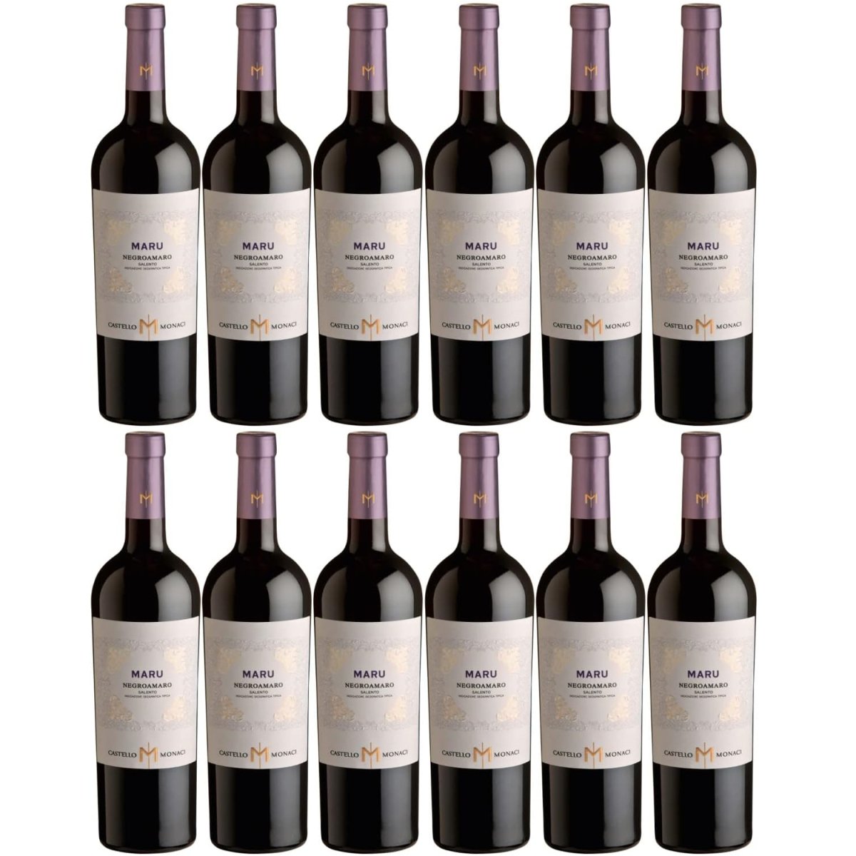 Castello Monaci Maru Negroamaro IGT Rotwein Wein trocken Italien (12 x 0,75l) - Versanel -