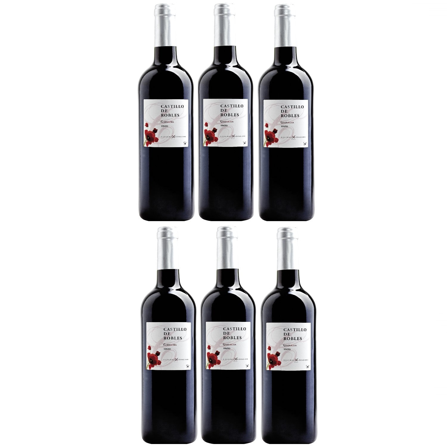 Castillo de Robles Garnacha Tinto VDT Rotwein Wein halbtrocken Spanien (6 x 0.75l) - Versanel -