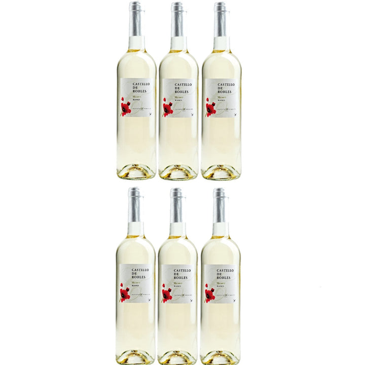 Castillo de Robles Macabeo Blanco VDT Castilla Weißwein Wein trocken Spanien (6 x 0.75l) - Versanel -