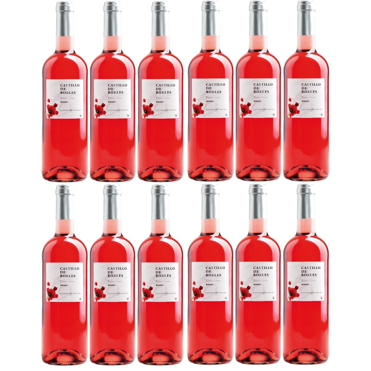 Castillo de Robles Tempranillo Rosado VDT Castill Roséwein trocken Spanien (12 x 0.75l) - Versanel -