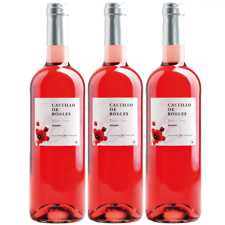 Castillo de Robles Tempranillo Rosado VDT Castill Roséwein trocken Spanien (3 x 0.75l) - Versanel -