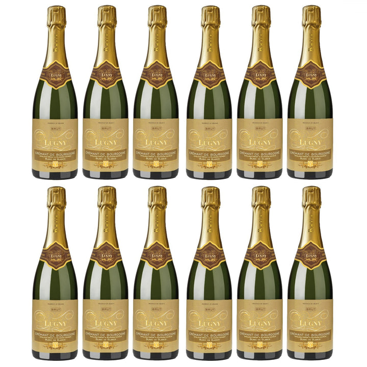 Cave de Lugny Crémant de Bourgogne Bdb Brut Schaumwein Frankreich (12 x 0.75l) - Versanel -