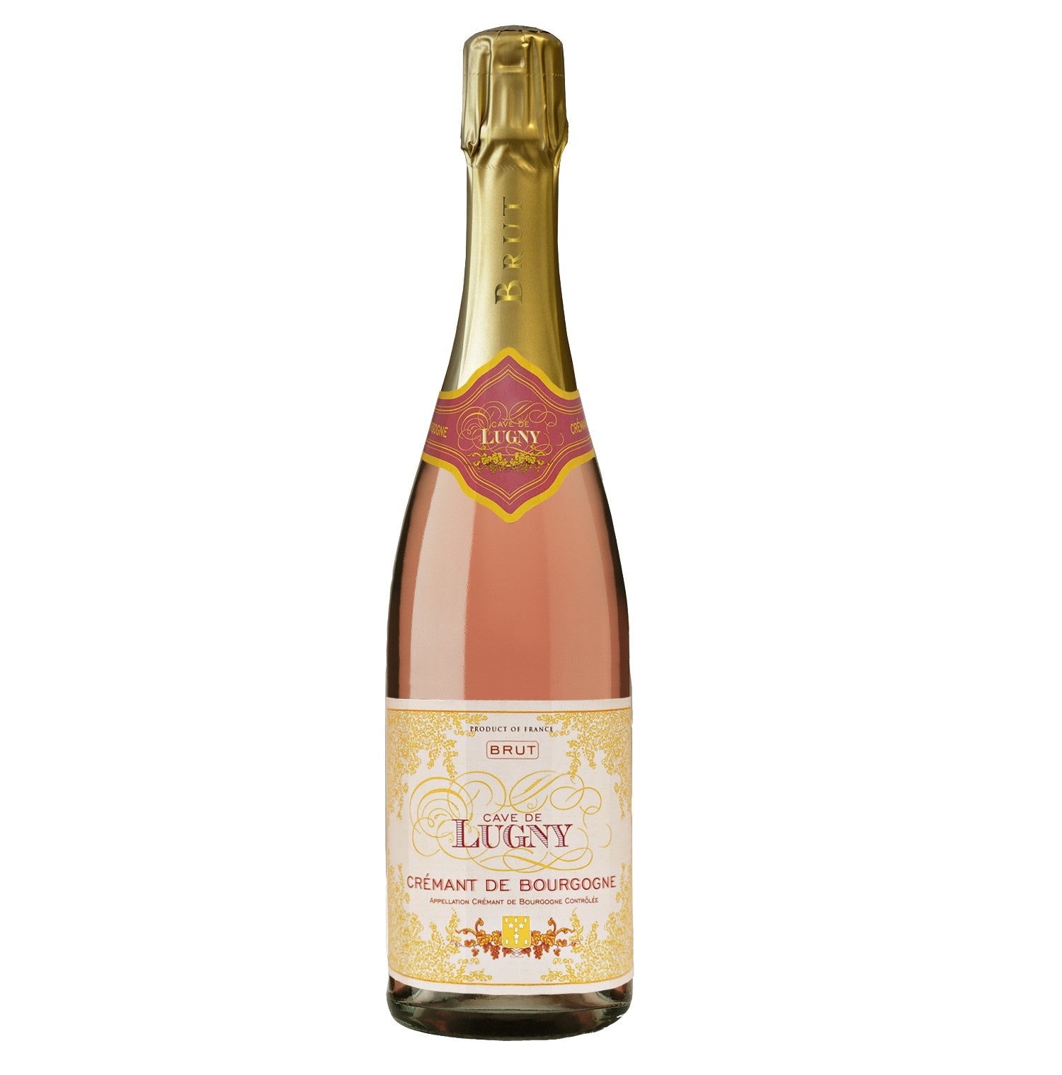 Cave de Lugny Crémant de Bourgogne Brut Rosé Schaumwein Frankreich (12 x 0.75l) - Versanel -
